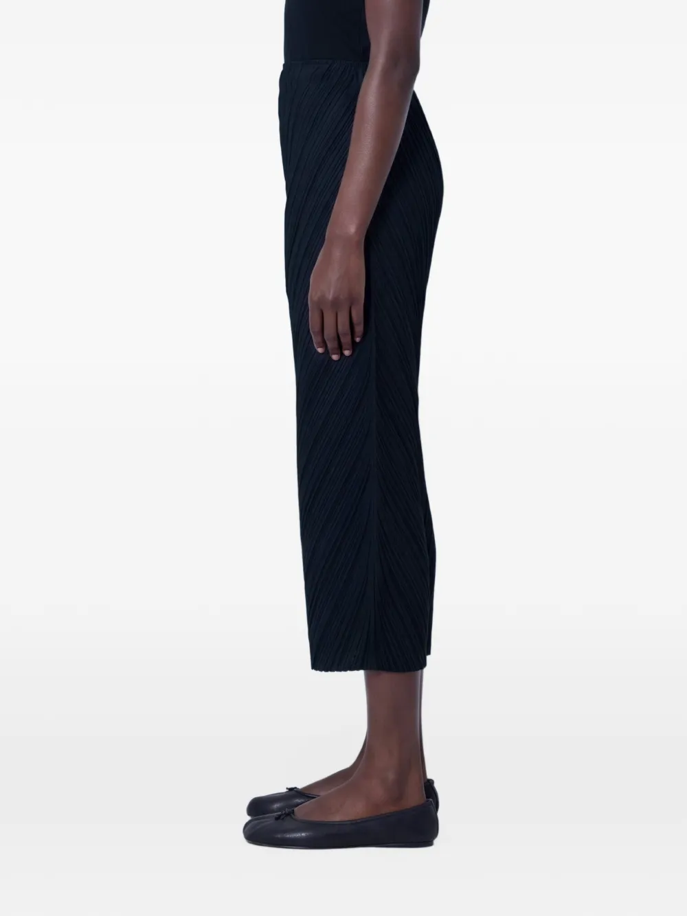 Pleats Please Issey Miyake Thicker Bottoms 1 plooibroek met toelopende pijpen Zwart