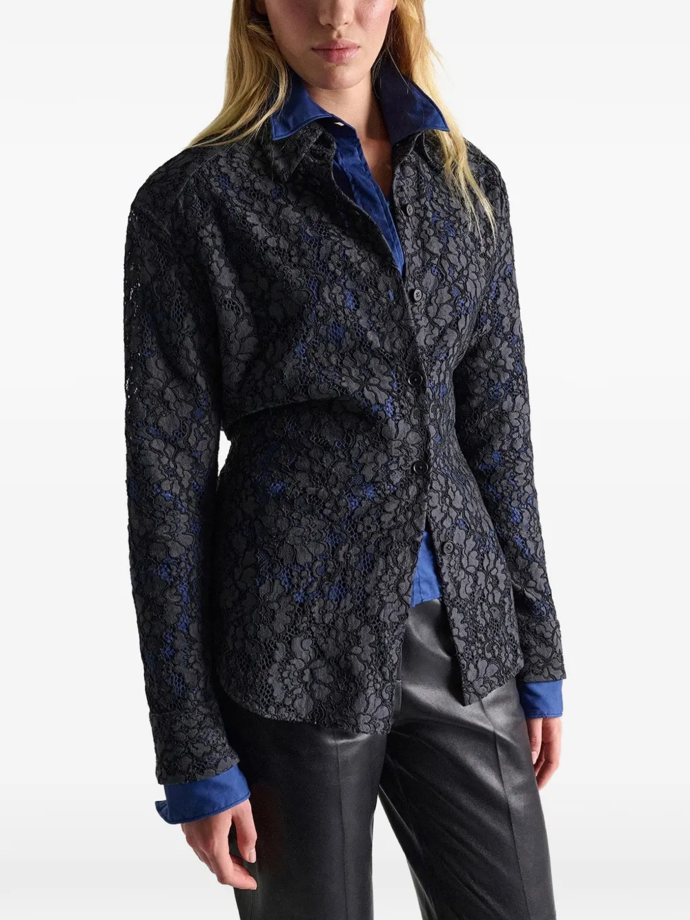 Dorothee Schumacher Powerful blouse met guipure kant Grijs