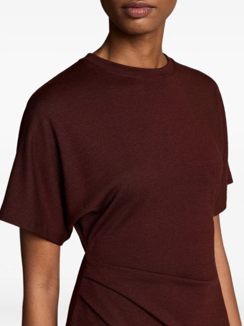 Vince Midi-jurk met ruches Rood