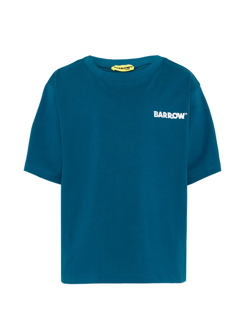 Barrow kids logo-print cotton T-shirt - Blu