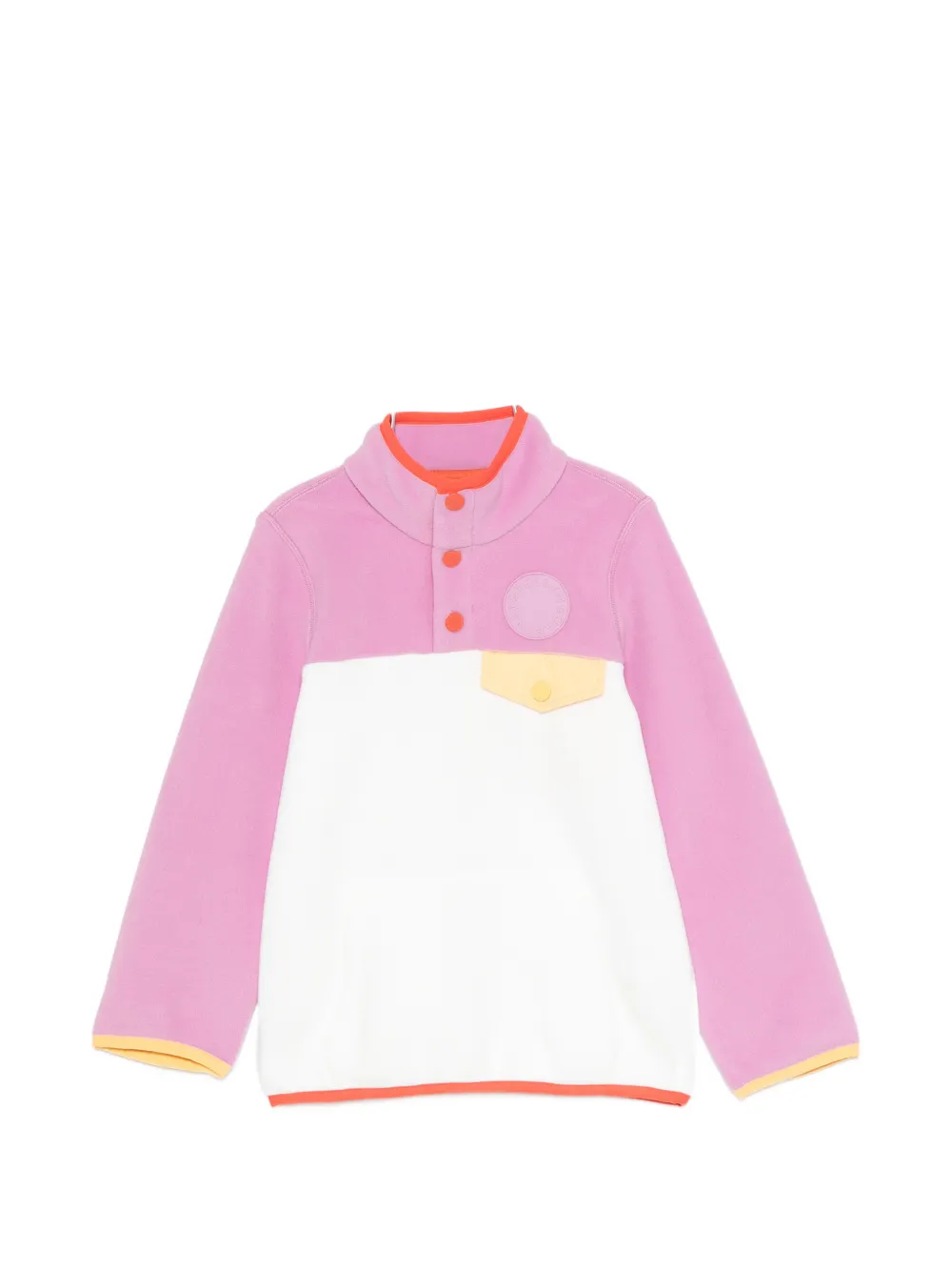 Stella McCartney Kids colour-block logo-patch sweater - Rosa