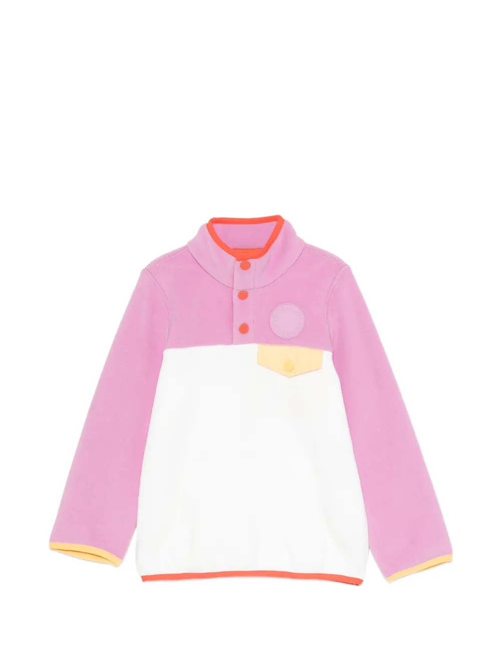 Stella McCartney Kids colour-block logo-patch sweater - Rosa