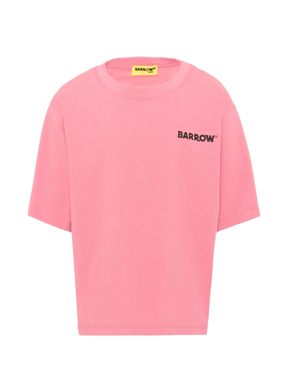 Barrow kids logo-print cotton T-shirt - Rosa