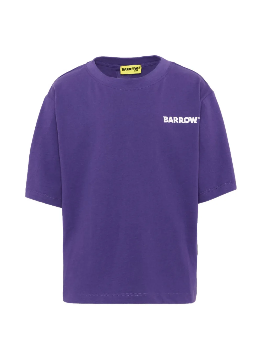 Barrow kids logo-print cotton T-shirt Paars