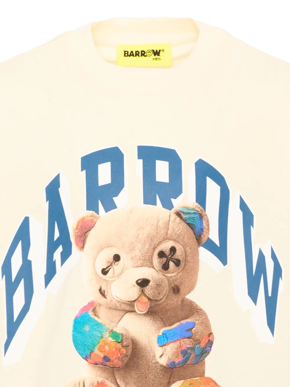 Barrow kids teddy-bear print T-shirt Beige