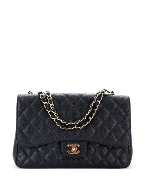 CHANEL Pre-Owned Classic Single Flap Bag Quilted Caviar Jumbo shoulder bag