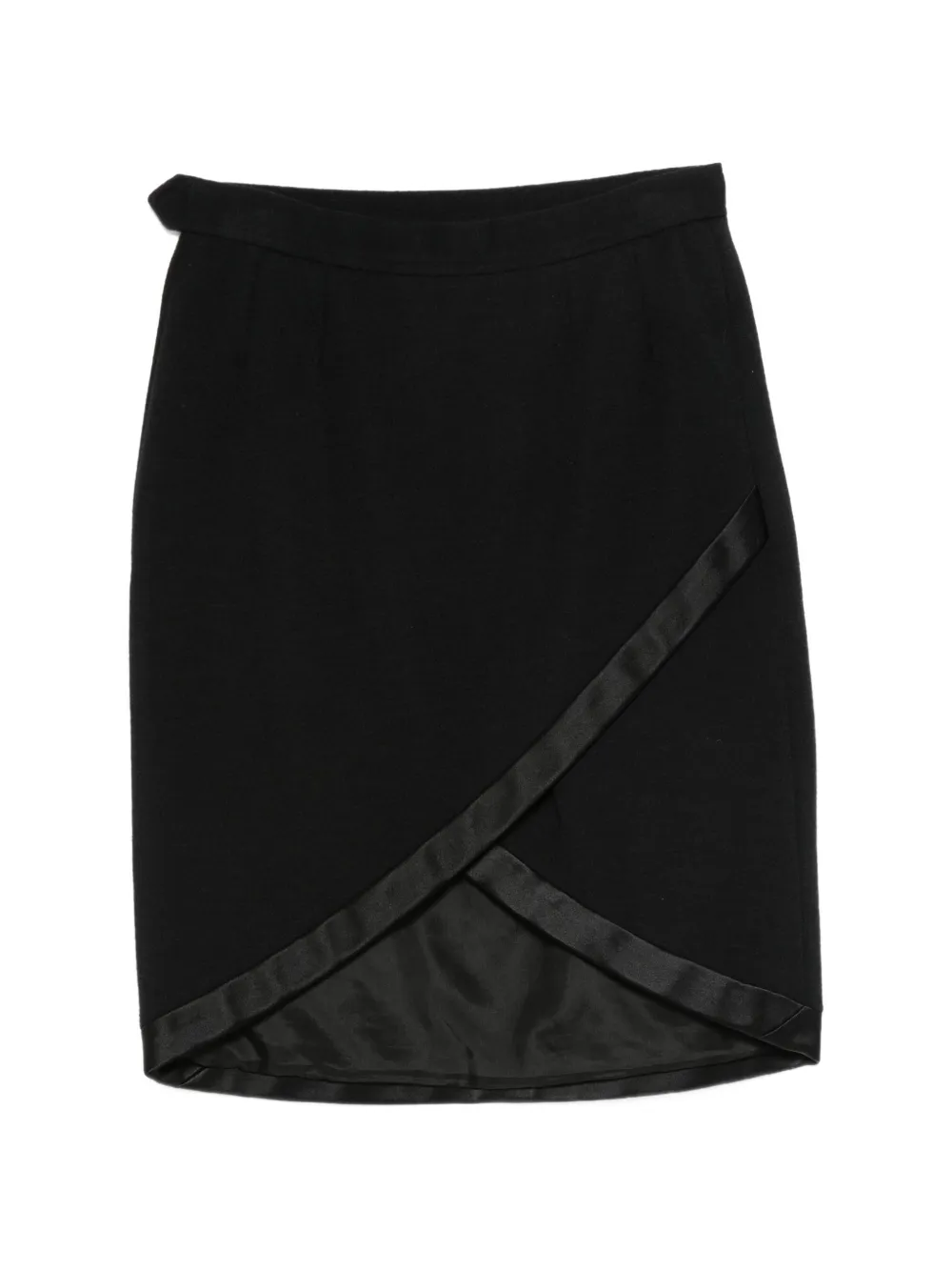 Saint Laurent Pre-Owned Gonna midi a portafoglio anni '80 - Nero