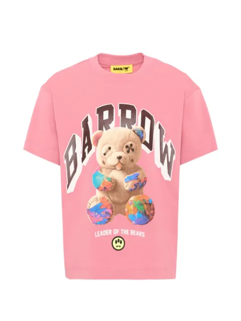 Barrow kids teddy-print cotton T-shirt