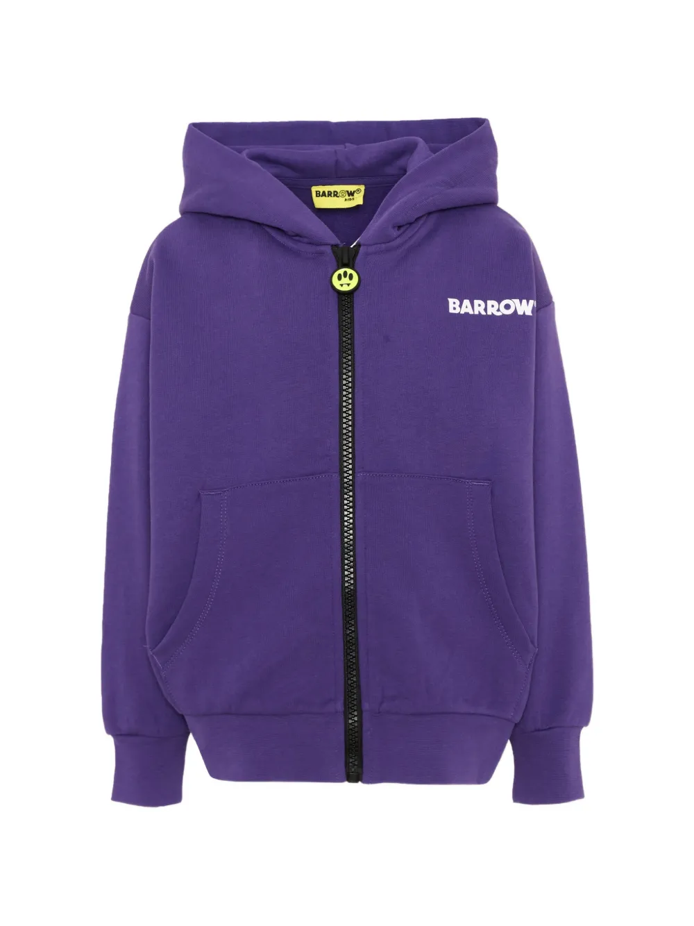 Barrow kids logo-print zip-up hoodie - Viola
