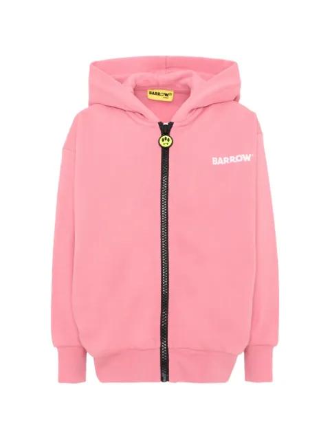 Barrow kids logo-print zip-up hoodie