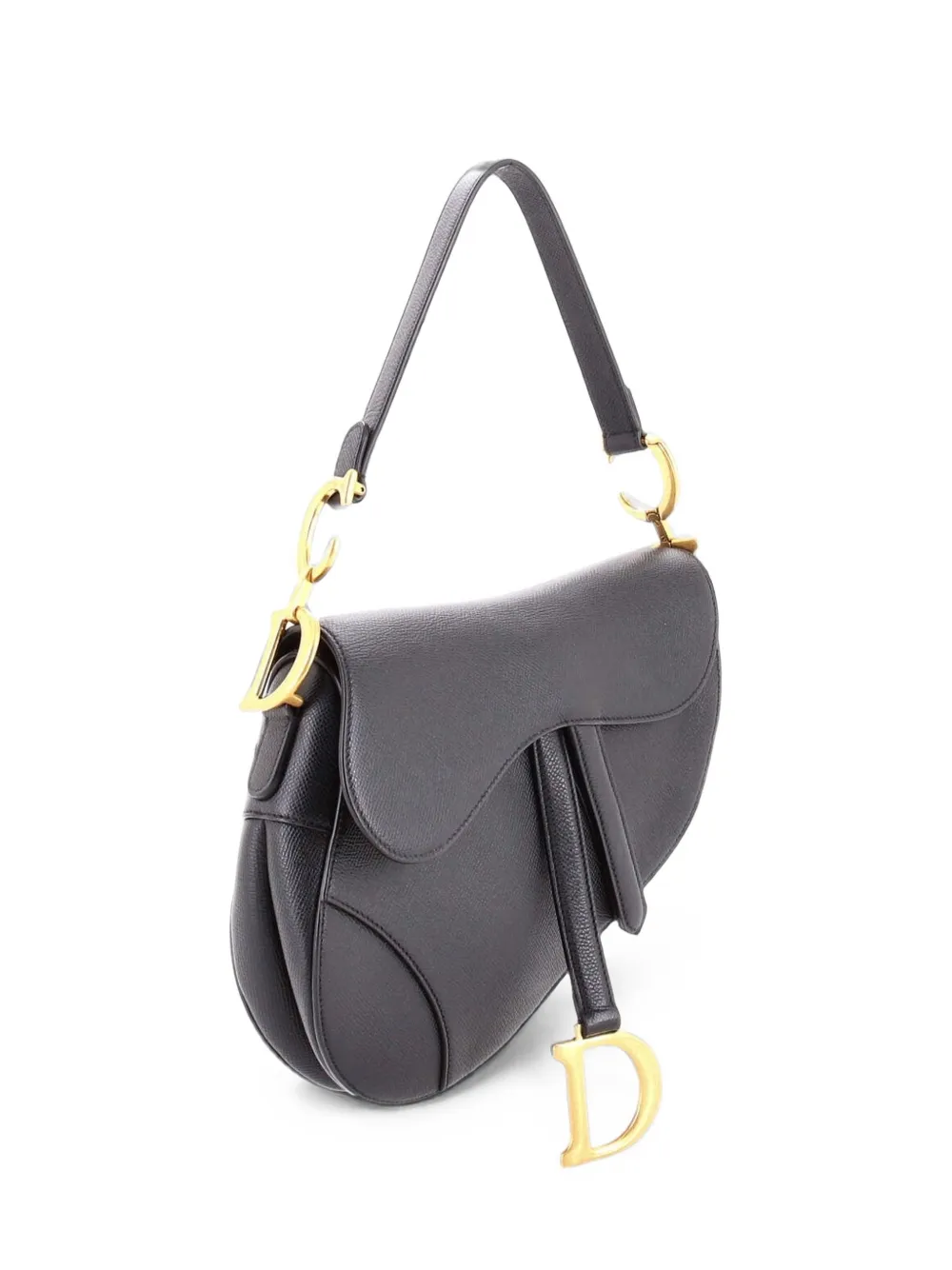 Christian Dior Pre-Owned Saddle Handbag Leather Medium shoulder bag - Schwarz