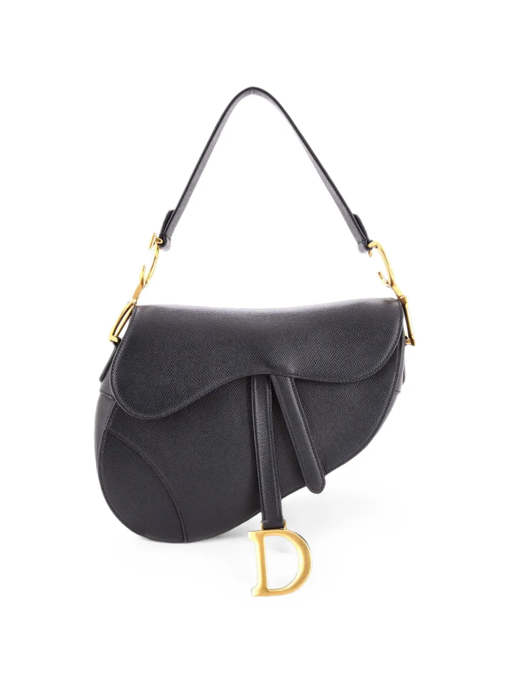 Christian Dior Pre-Owned Saddle Handbag Leather Medium shoulder bag - Schwarz