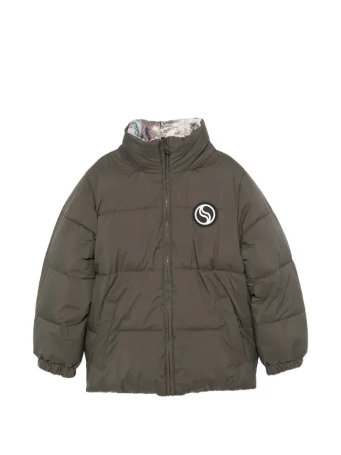 Stella McCartney Kids plumífero con parche del logo