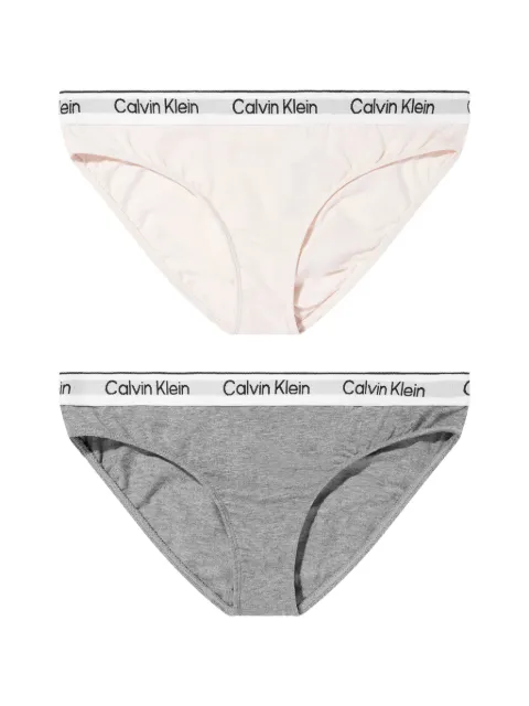 Calvin Klein Kids logo-waistband bikini knickers set (set of two)