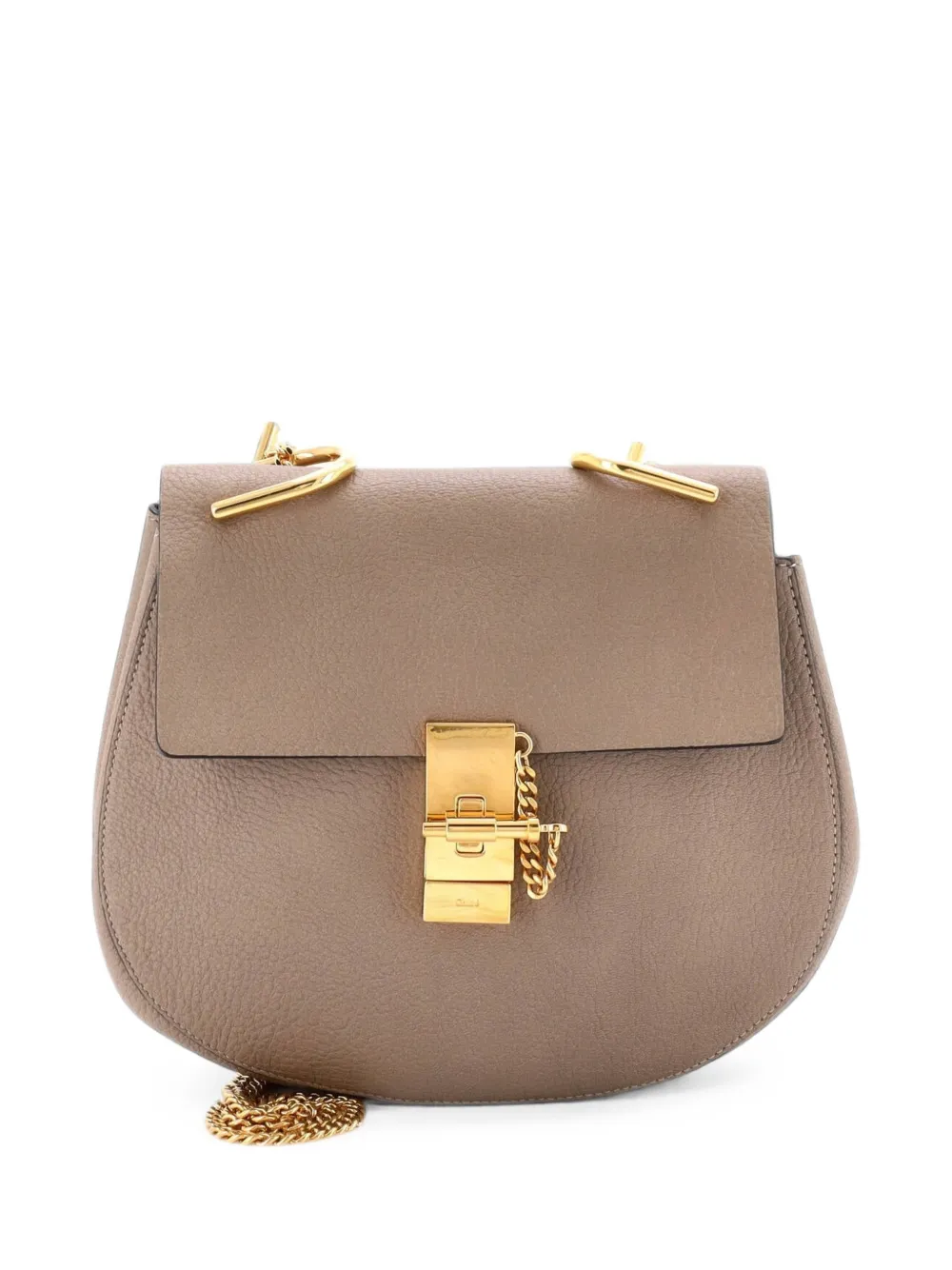 Chloé Pre-Owned Drew Leather Mini crossbody bag - Marrone