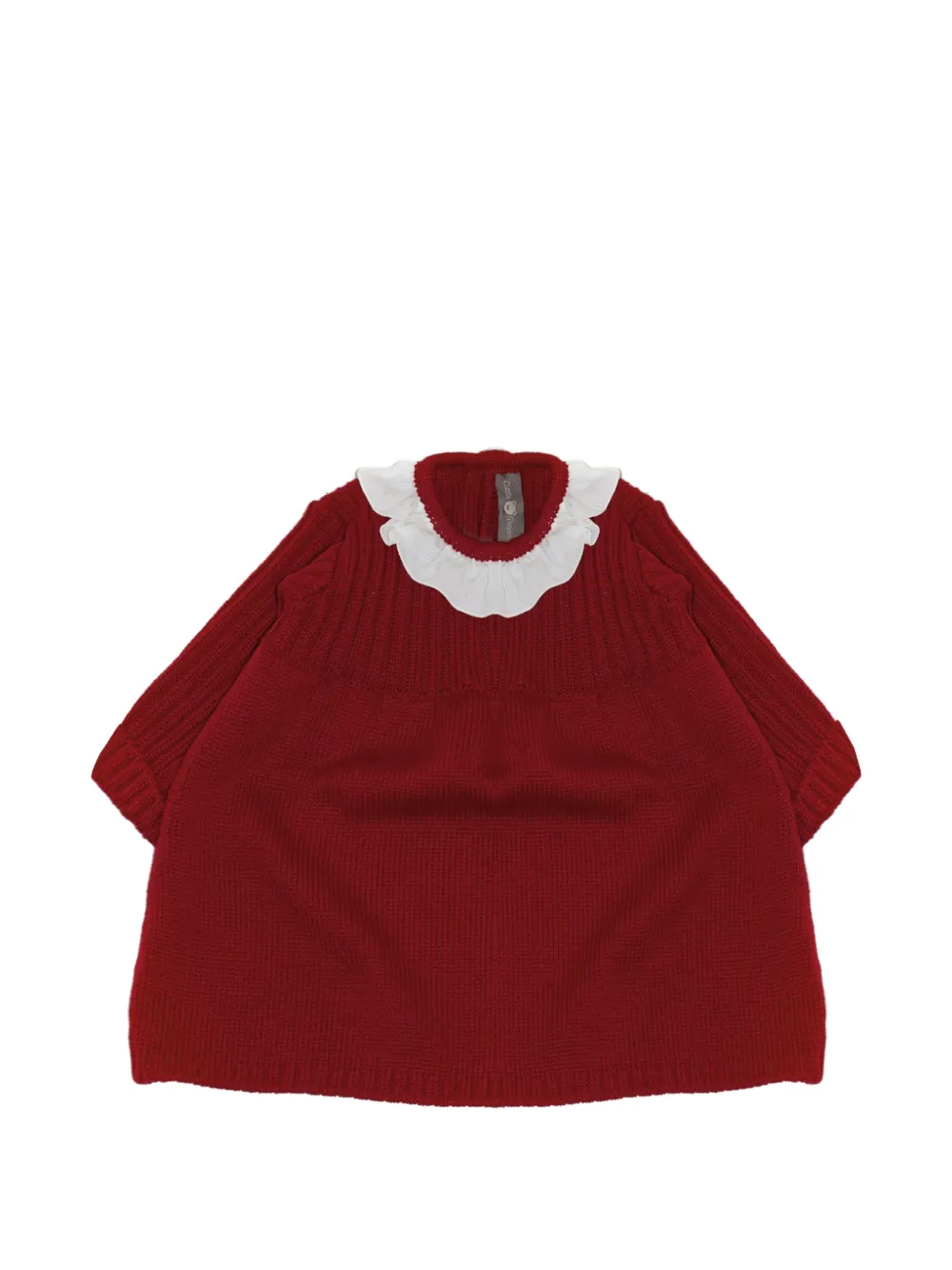 Little Bear Gebreide jurk met ruchekraag Rood