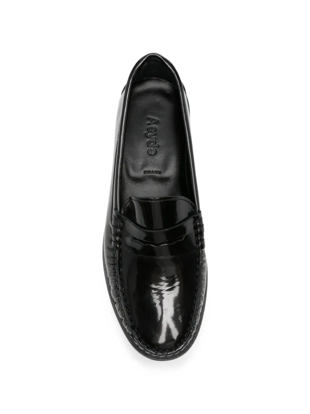 Aeyde patent leather loafers Zwart