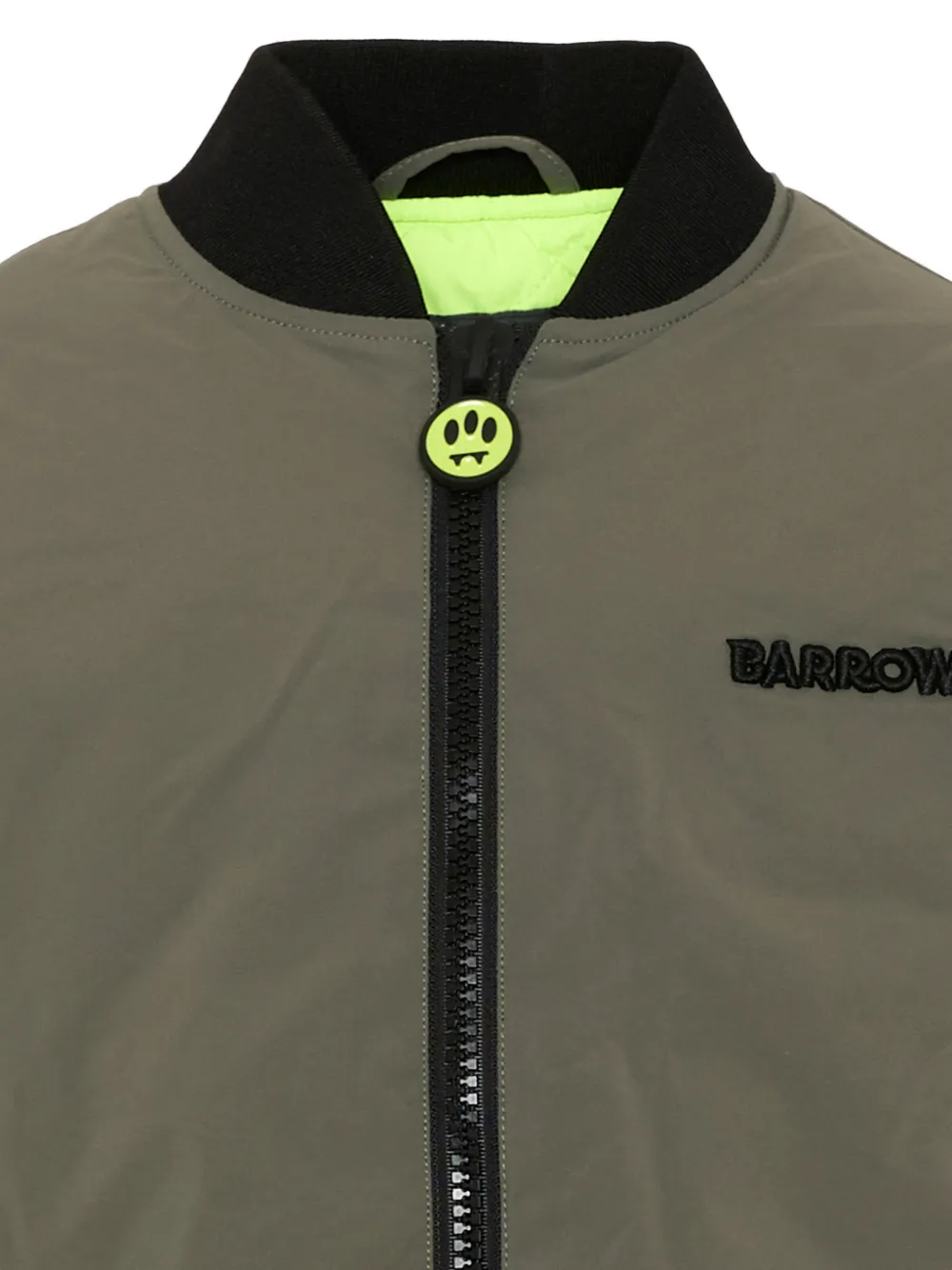 Barrow kids logo-print patch-detail bomber jacket Groen