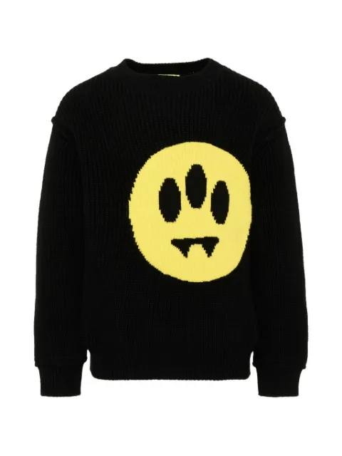 Barrow kids smiley-face intarsia-knit sweater