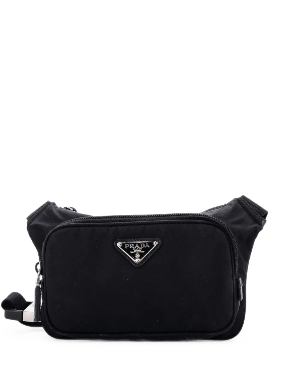 Prada Pre-Owned Marsupio piccolo in tessuto con zip - Nero
