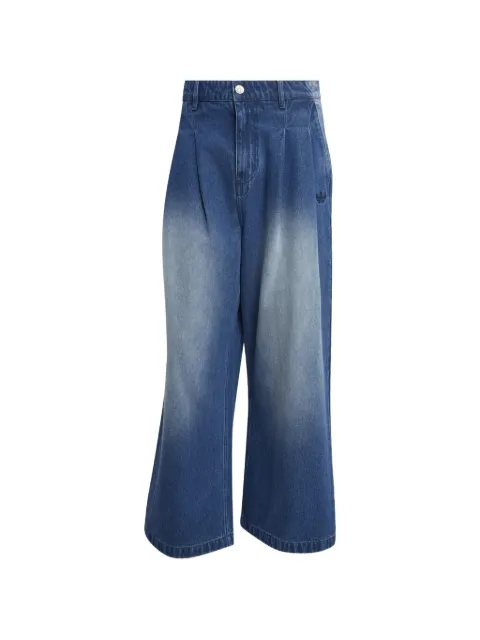 adidas faded wide-leg jeans