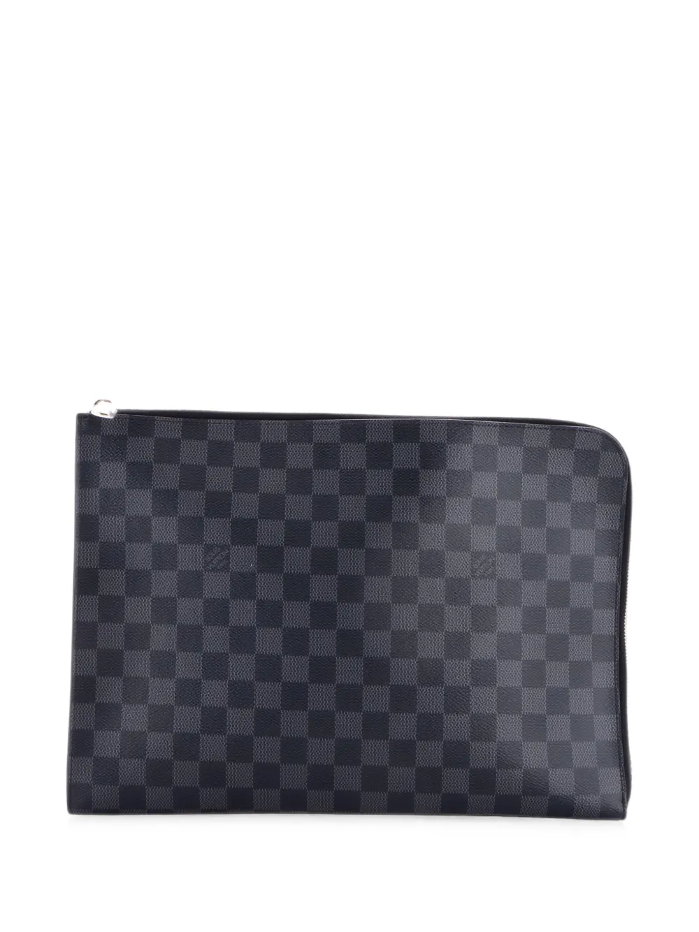 Louis Vuitton Pre-Owned Pochette Jour Damier Graphite GM Clutch mit Reißverschluss - Schwarz