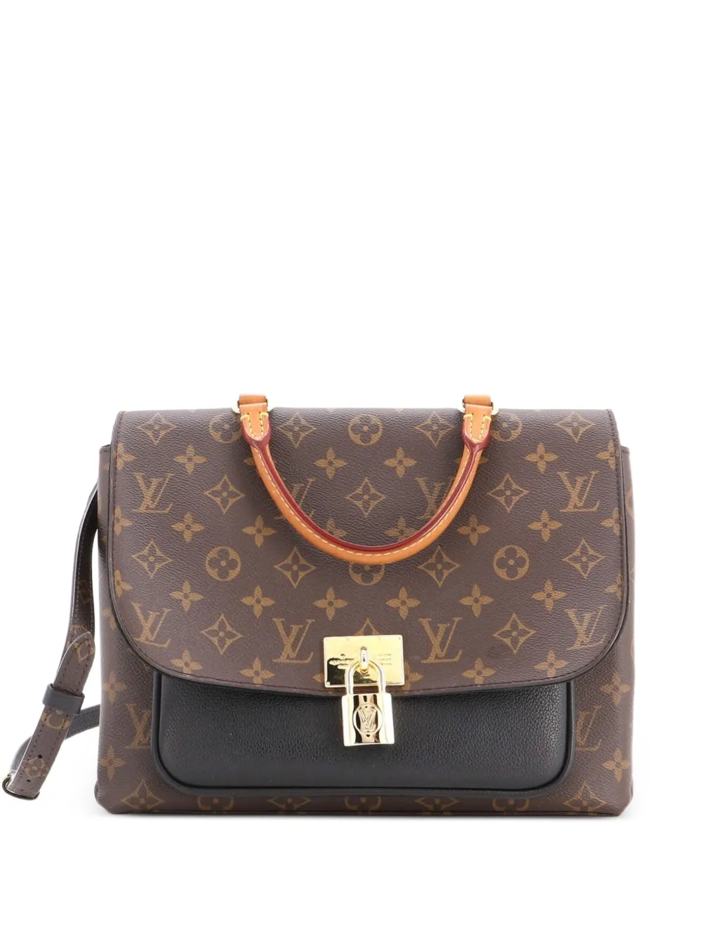 Louis Vuitton Pre-Owned Marignan Handbag Monogram Canvas with Leather shoulder bag - Braun