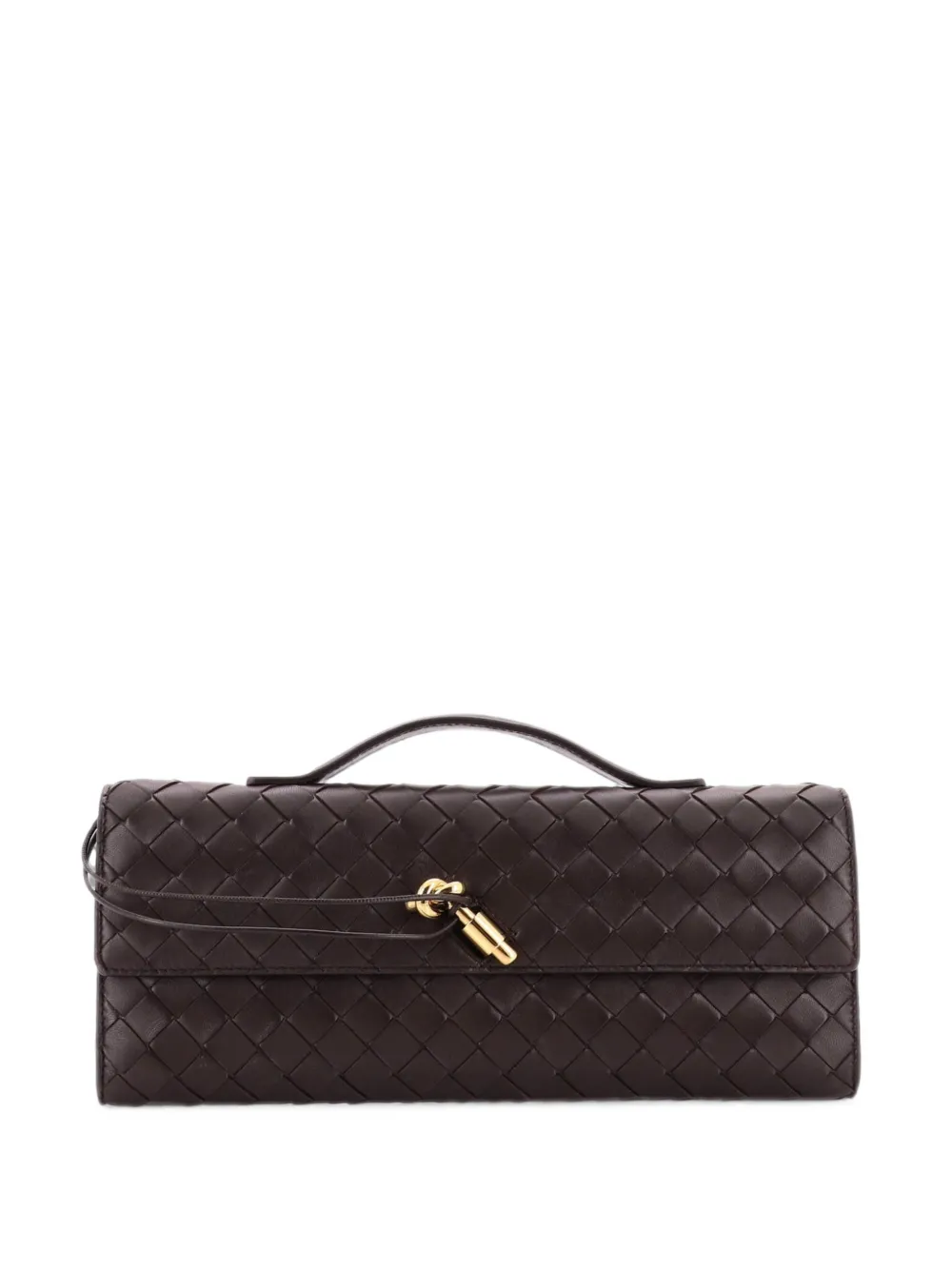 Bottega Veneta Pre-Owned Andiamo Top Handle Intrecciato Nappa Long clutch bag - Marrone