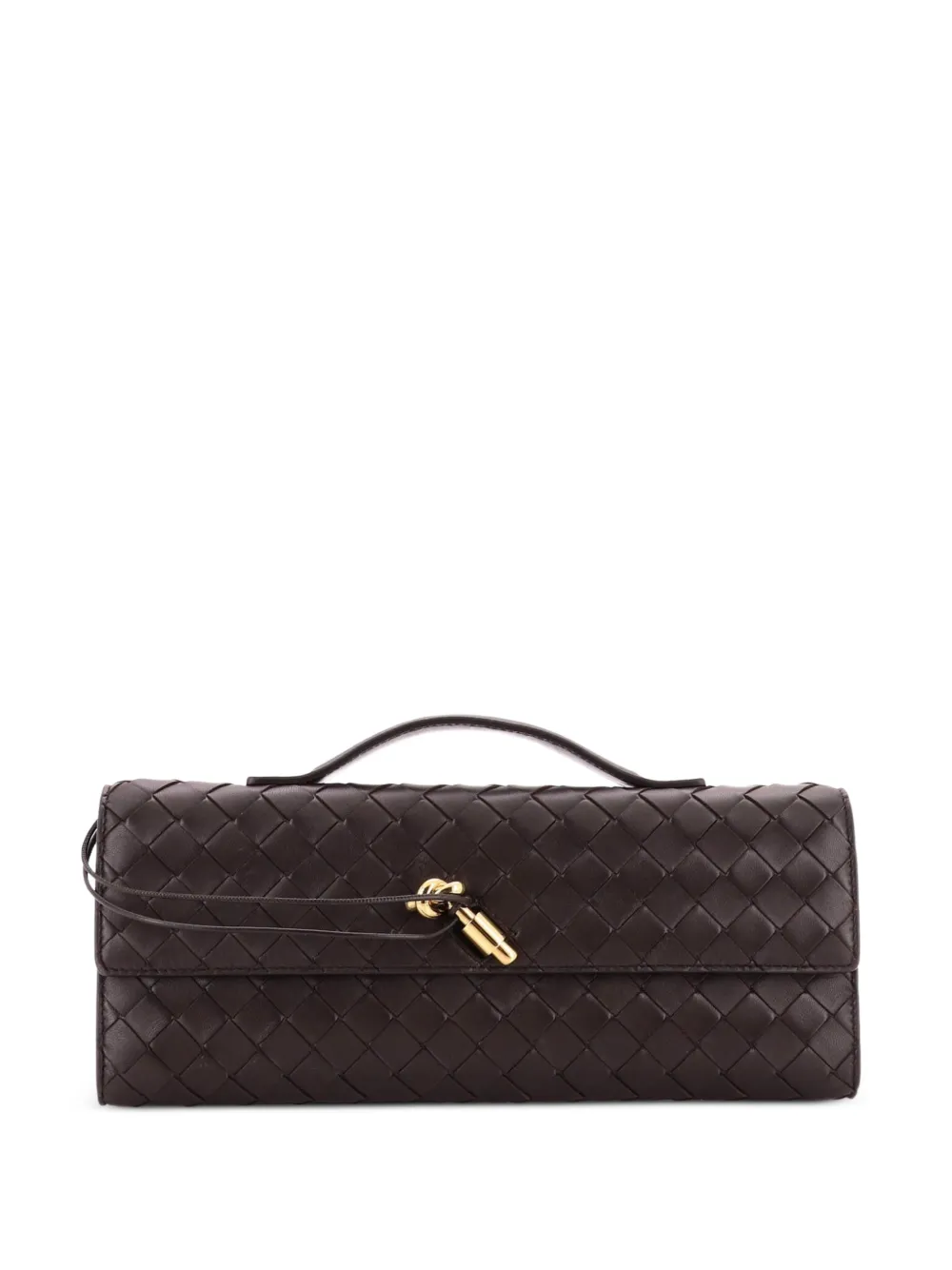 Bottega Veneta Pre-Owned Andiamo Top Handle Intrecciato Nappa Long clutch bag - Marrone