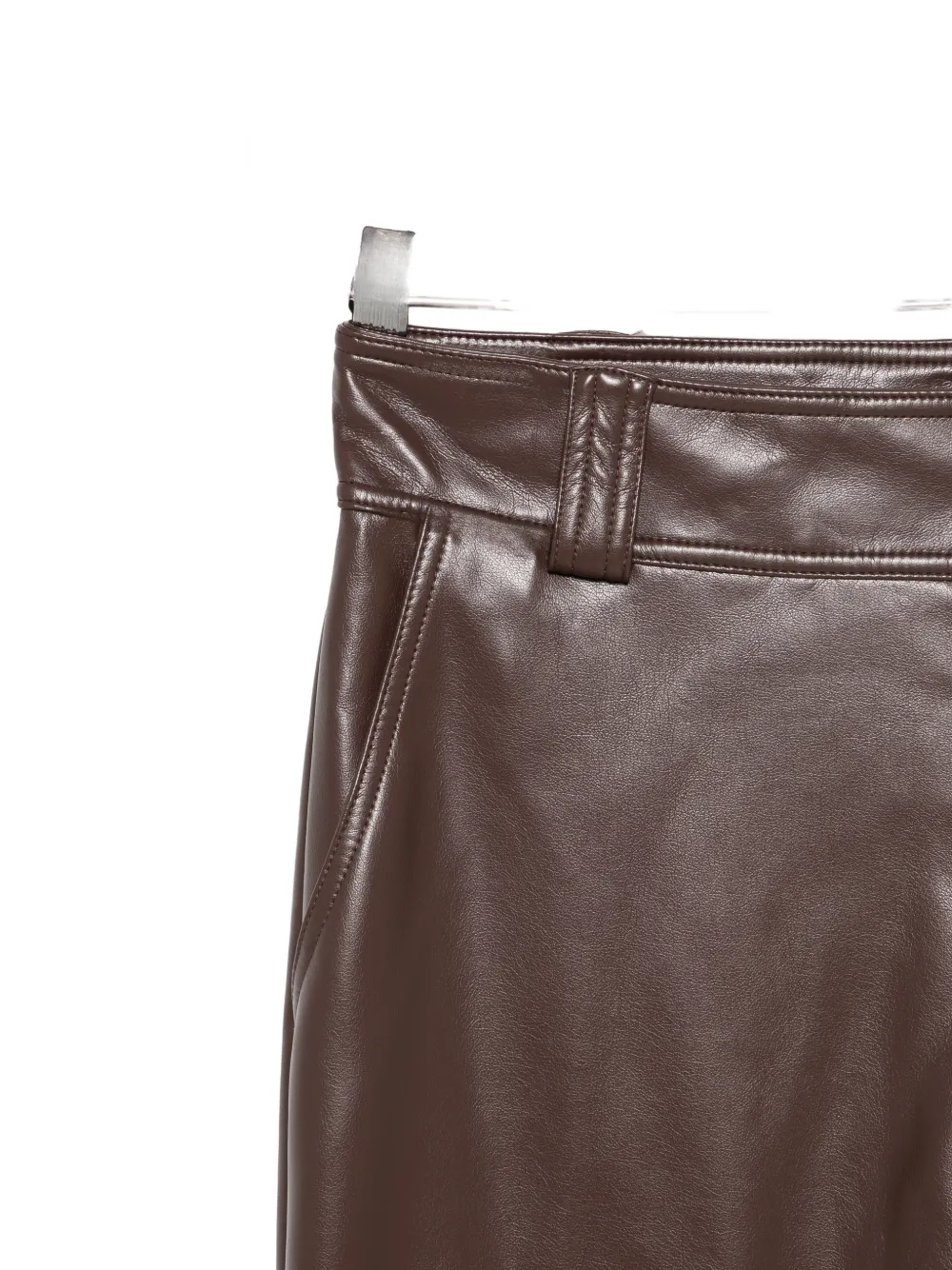 TWINSET Broek van imitatieleer Bruin