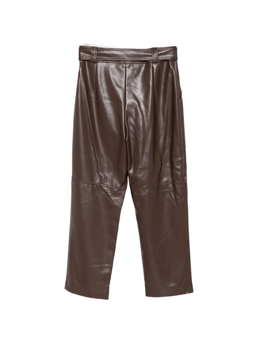 TWINSET Broek van imitatieleer Bruin