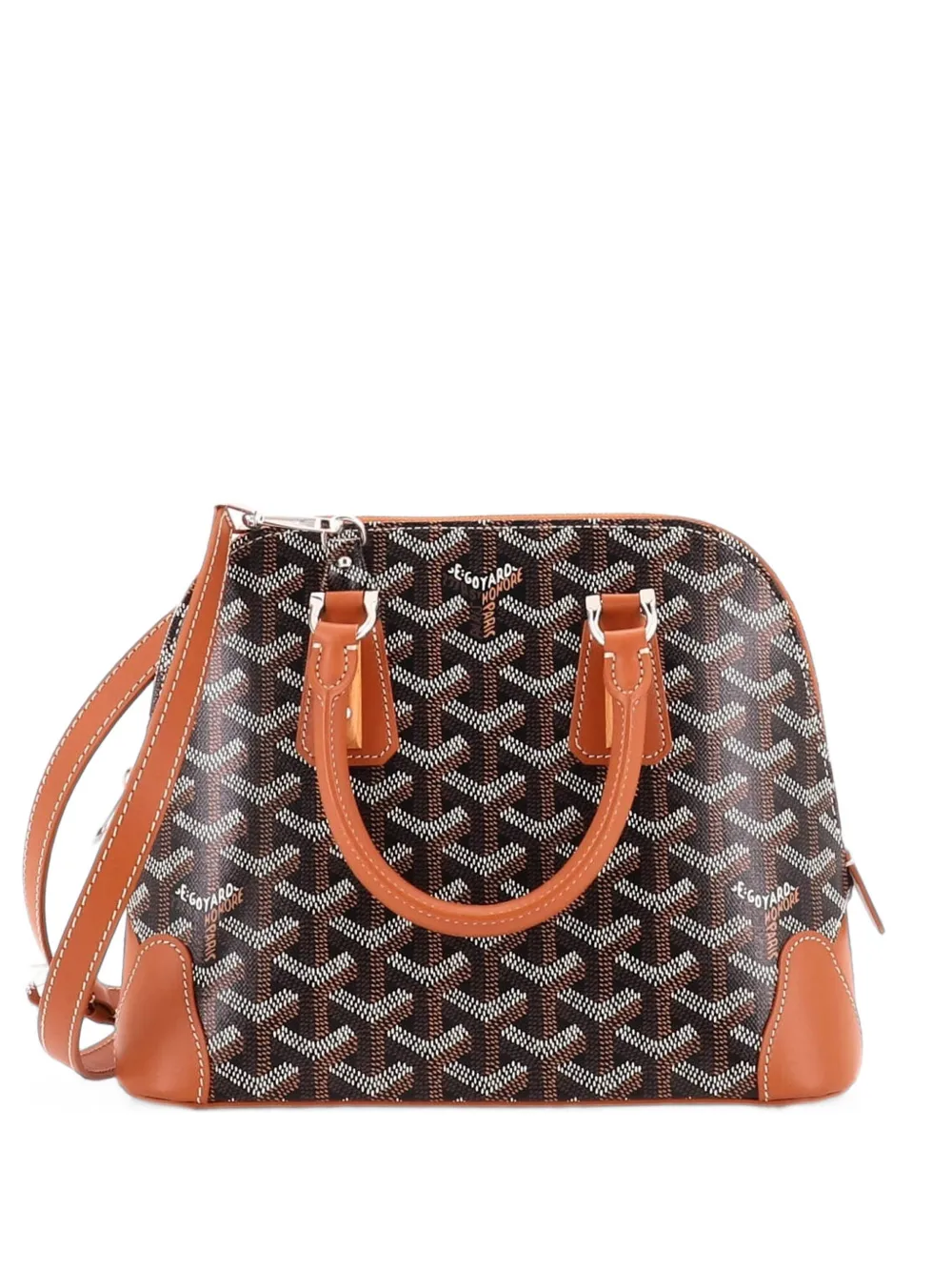 Goyard Pre-Owned Mini Vendome Satchel-Tasche aus beschichtetem Canvas - Braun