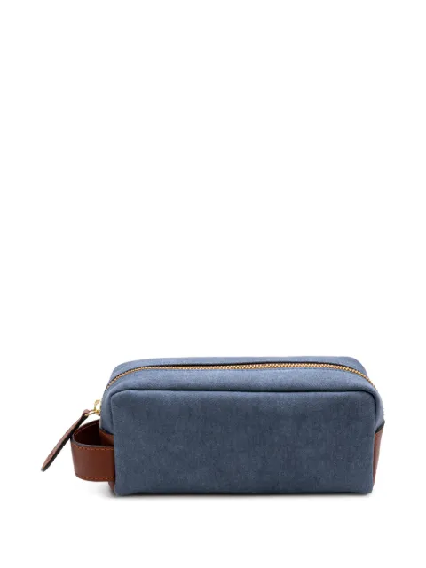 La Portegna Dopp leather-trim canvas wash bag
