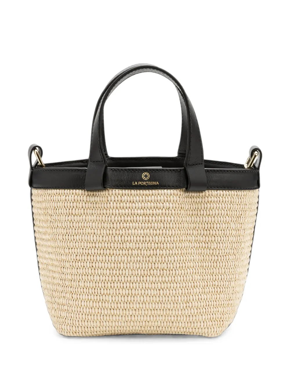 La Portegna Teresita leather-trim bucket bag