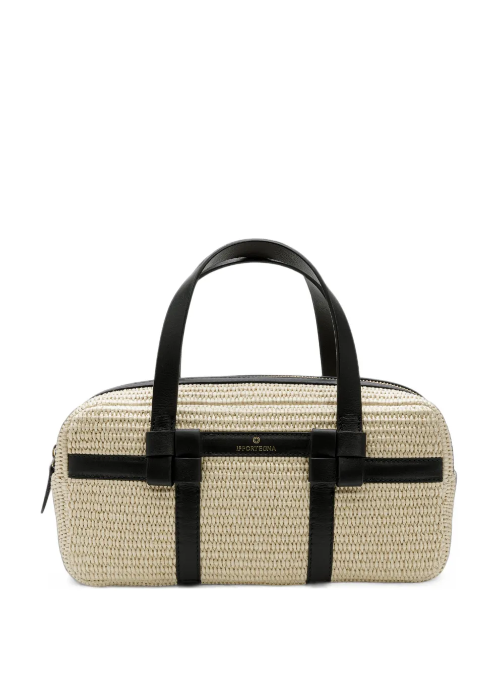 La Portegna Bibi knotted-detail jute tote bag