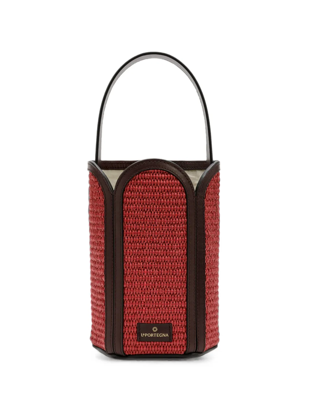 La Portegna Barbara woven bucket bag