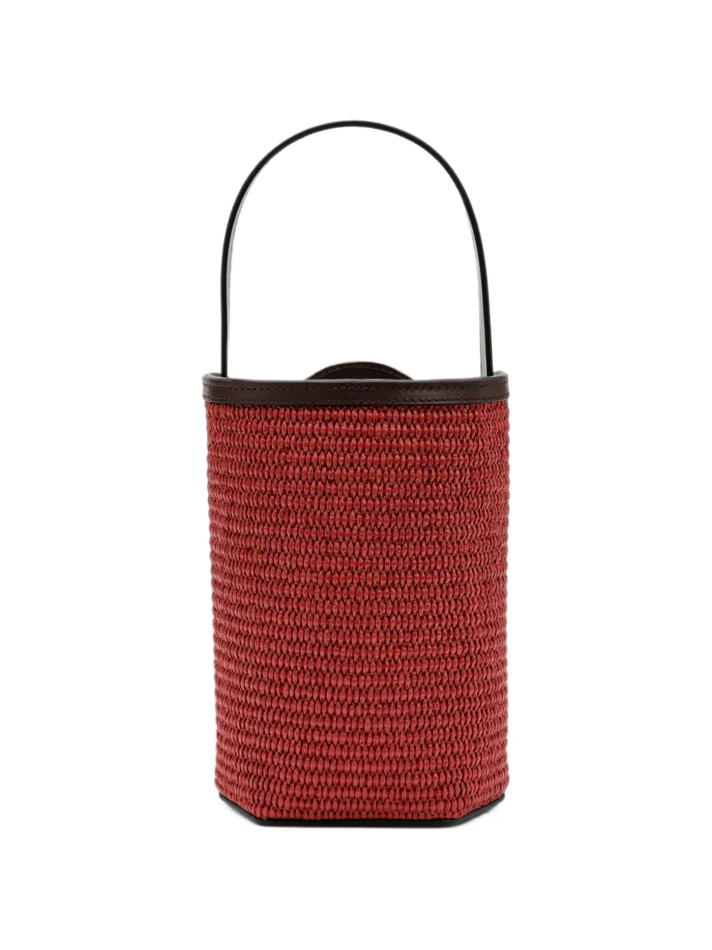 La Portegna Barbara geweven bucket-tas Rood
