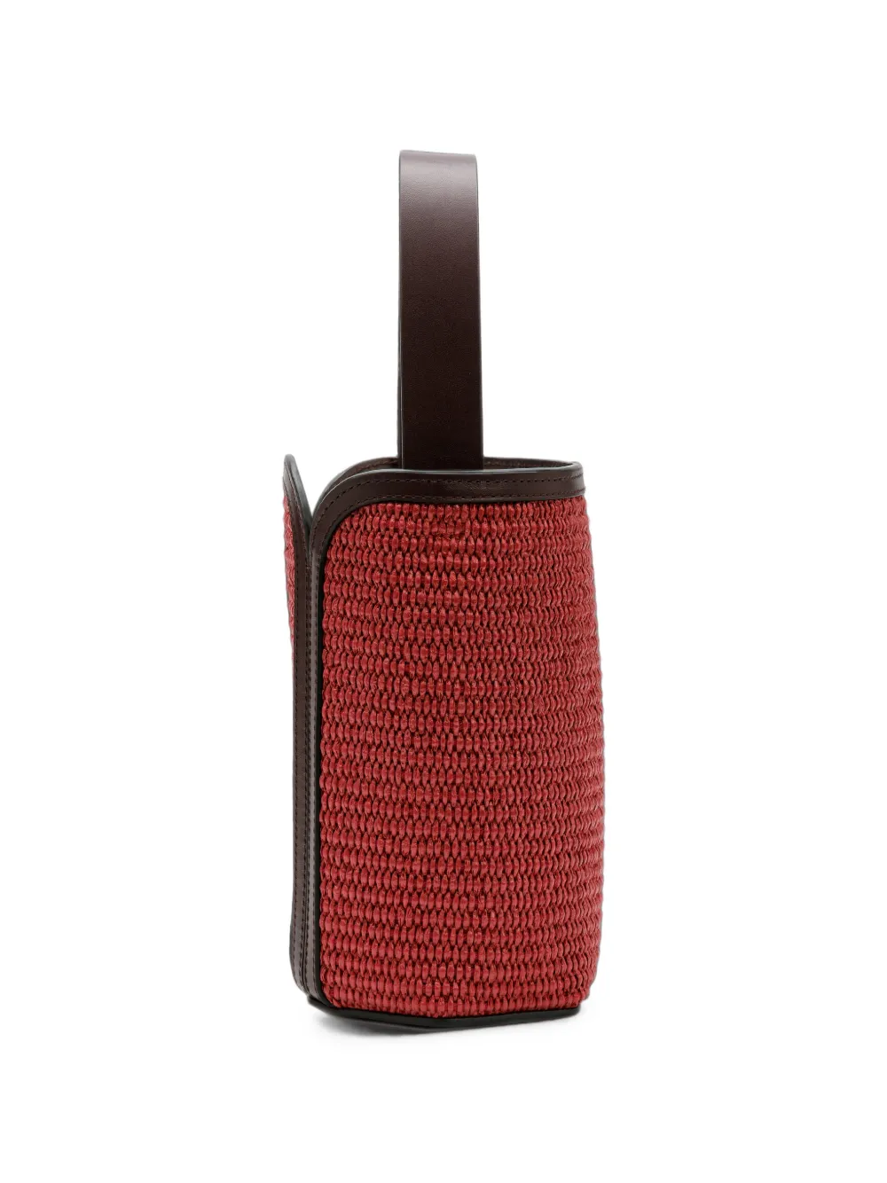 La Portegna Barbara geweven bucket-tas Rood