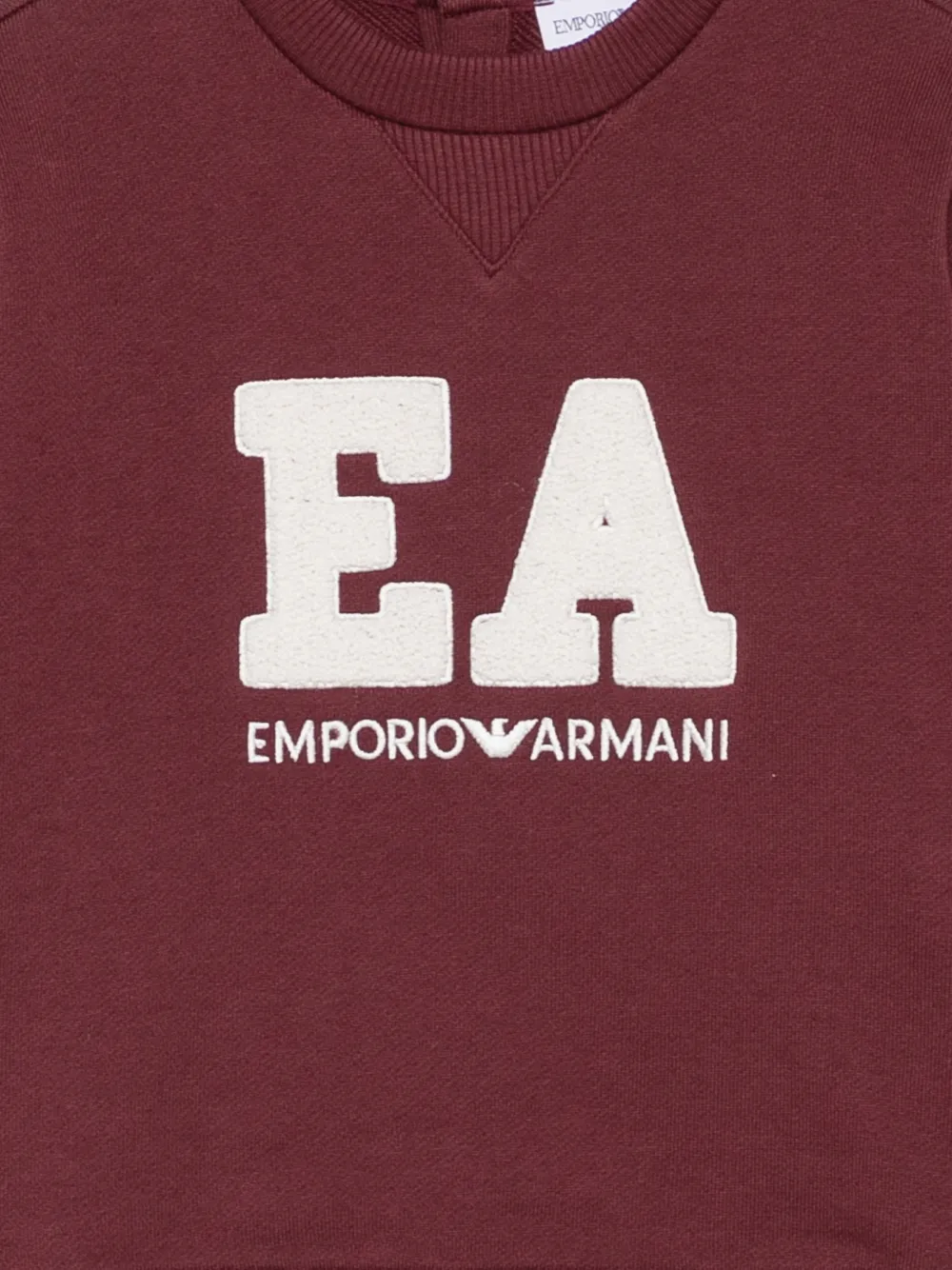Emporio Armani Kids logo-patch sweatshirt Rood