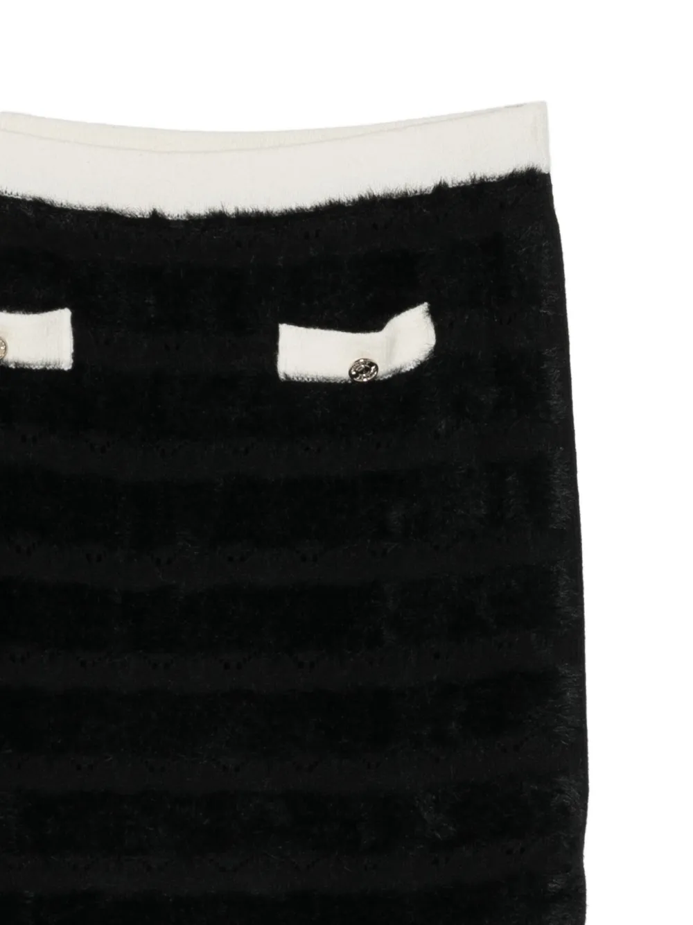 TWINSET Kids Rok met horizontale streep Zwart
