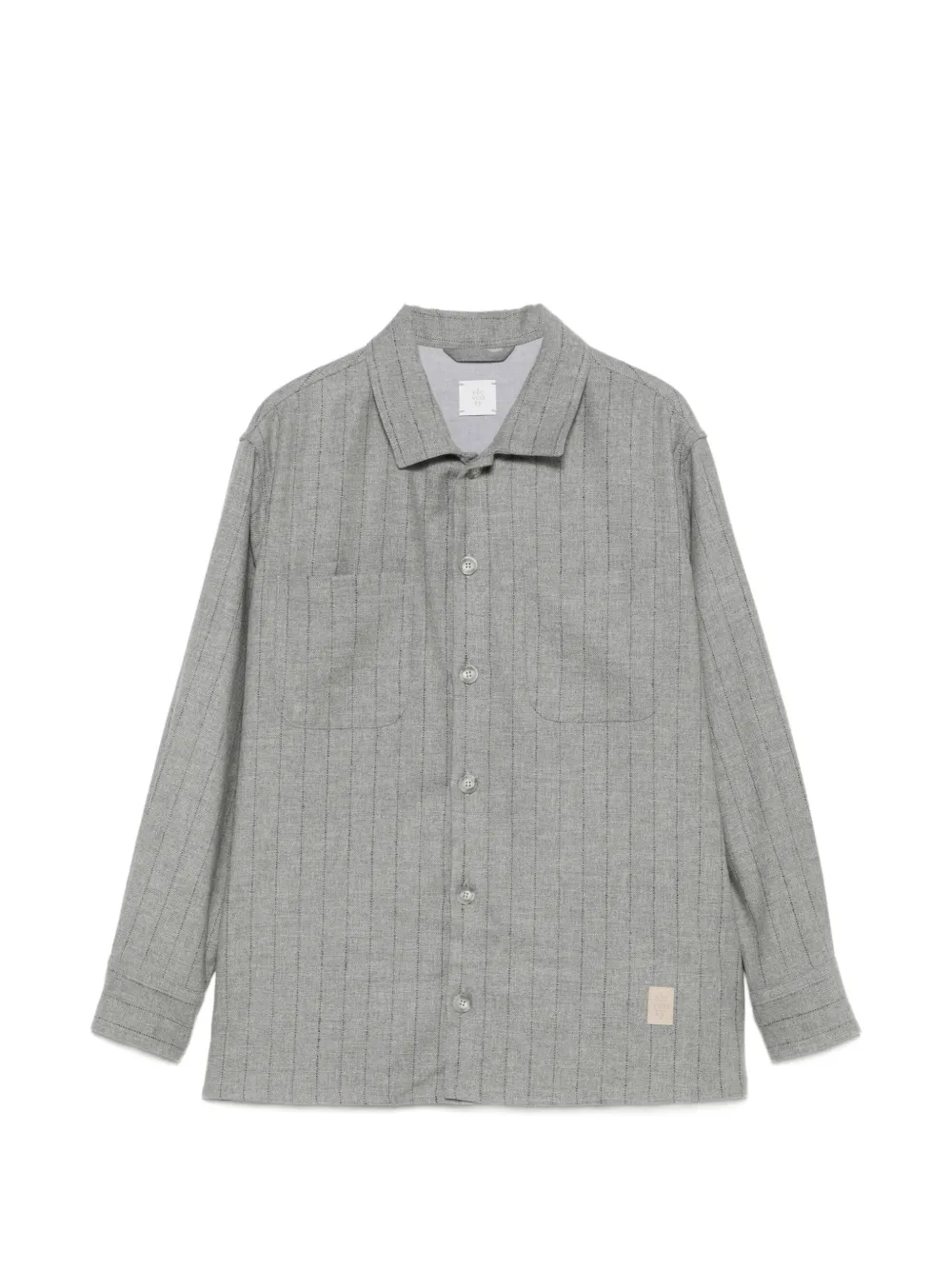 Eleventy Kids pinstripe-pattern shirt - Grigio