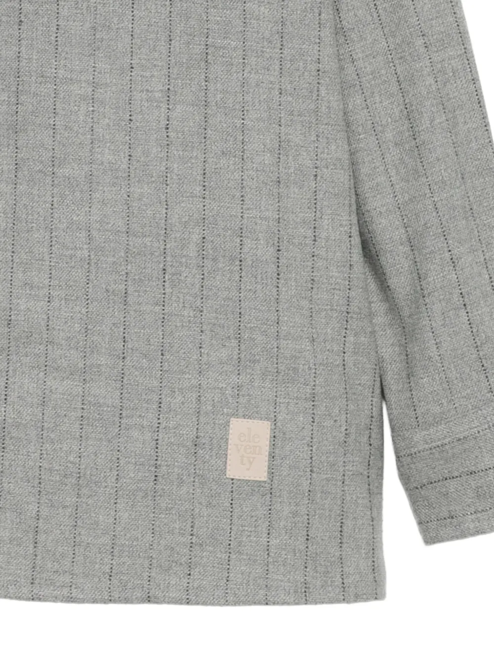 Eleventy Kids Shirt met krijtstreep Grijs