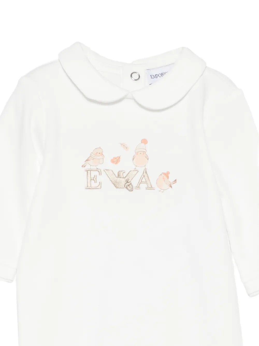 Emporio Armani Kids Peter-Pan-collar pajama Wit
