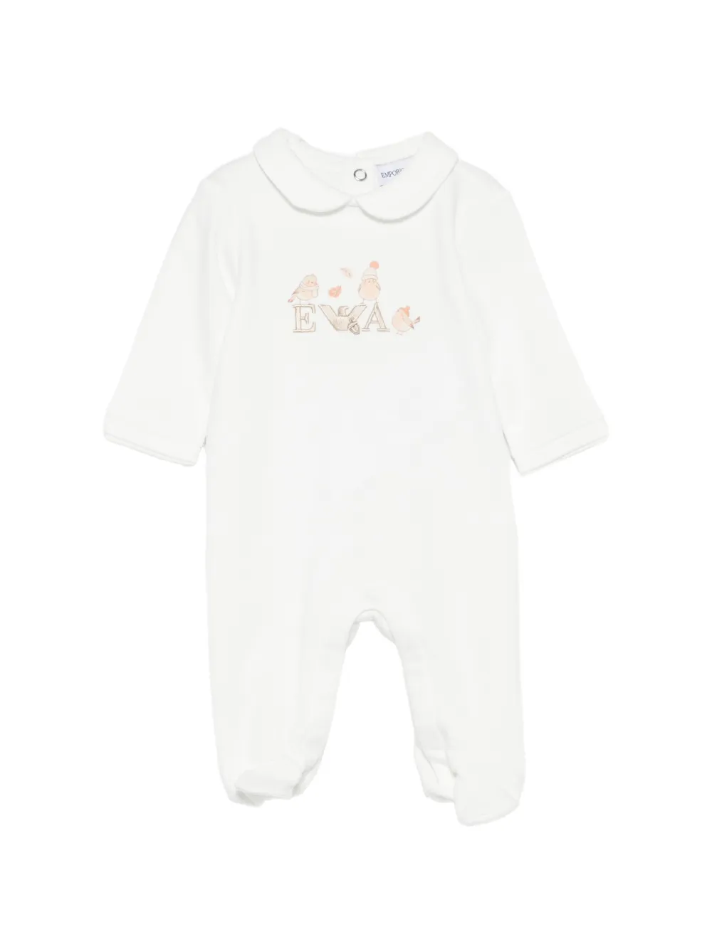 Emporio Ar i Kids Peter-Pan-collar pajama Wit