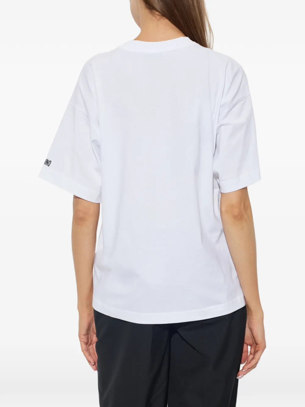 Moschino slogan-print T-shirt Wit