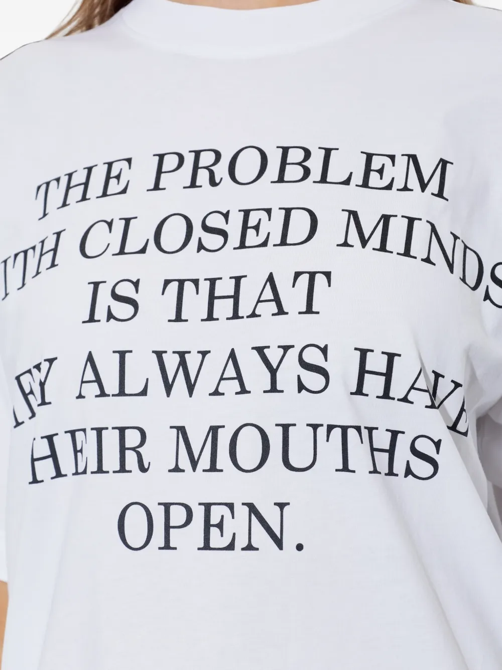 Moschino slogan-print T-shirt Wit