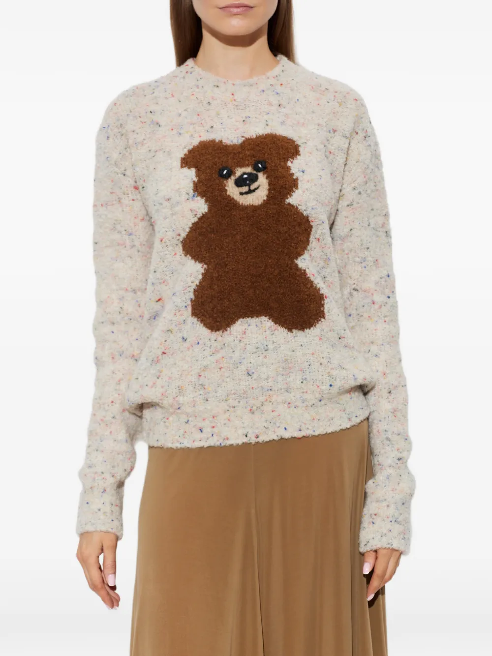 Moschino Teddy Bear bouclé trui Beige