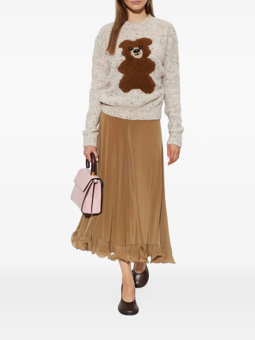 Moschino Teddy Bear bouclé trui Beige