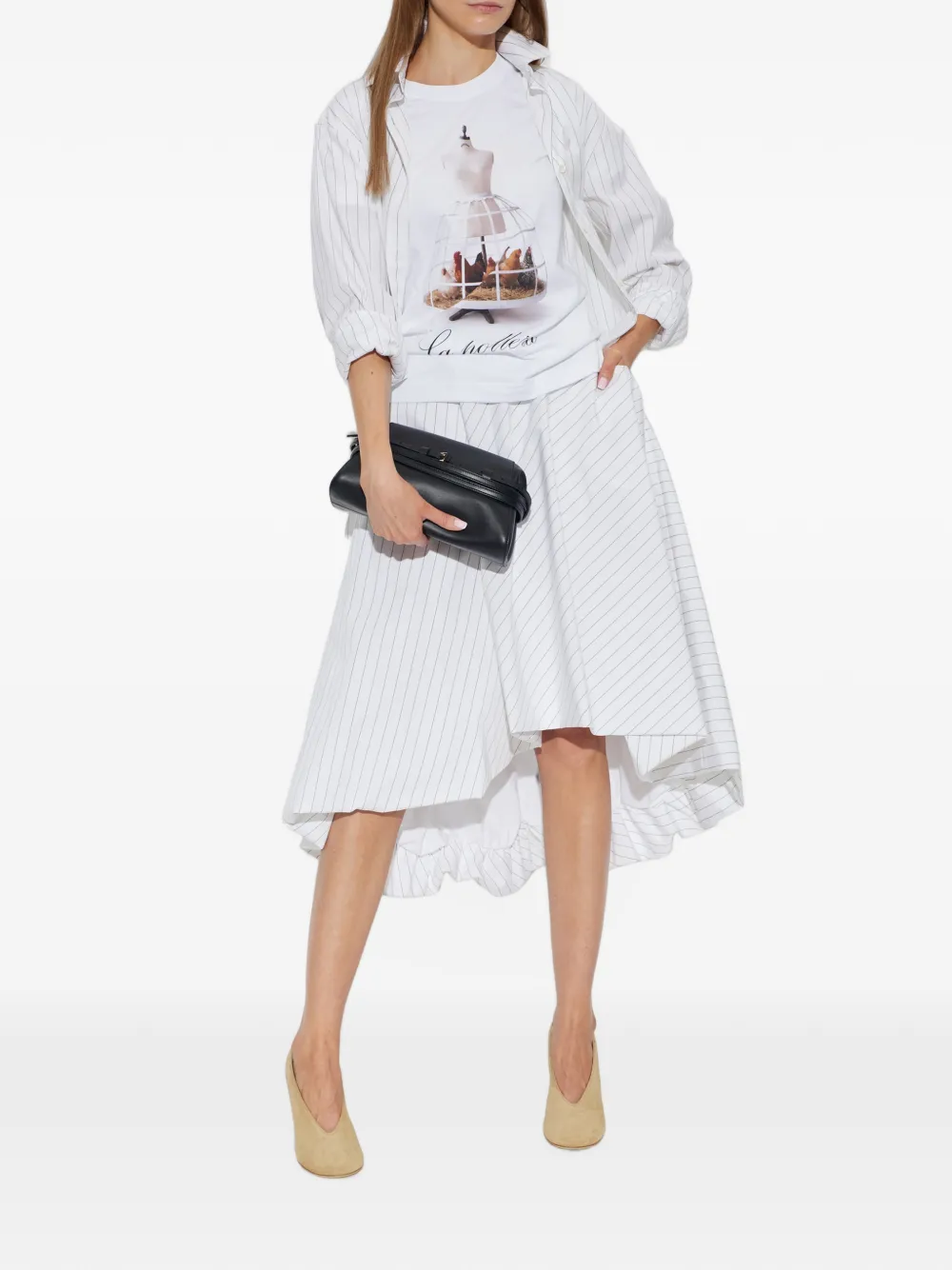 Moschino T-shirt met grafische print Wit
