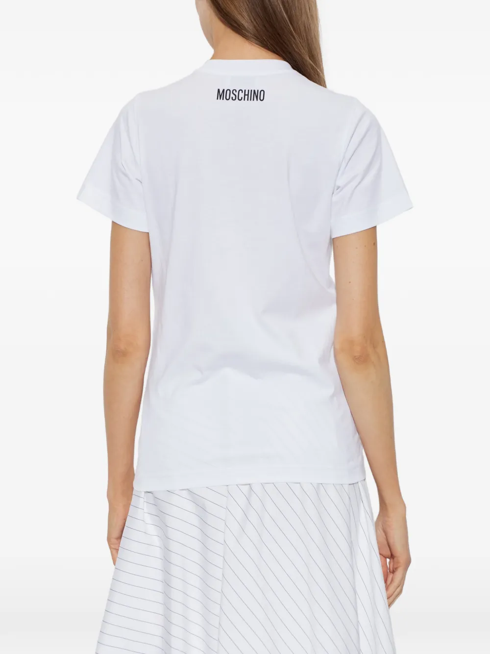 Moschino T-shirt met grafische print Wit